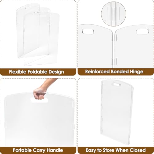 Modern Frame Clear Acrylic Freestanding Dog Gate (32" Height-4 Panel)