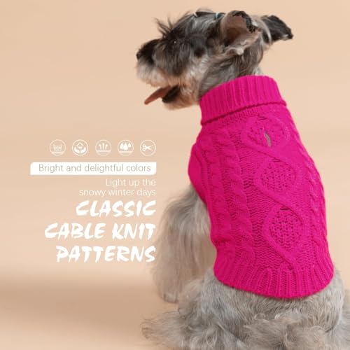 Dog Sweater for Small Dogs (RoseRed / X-Small)