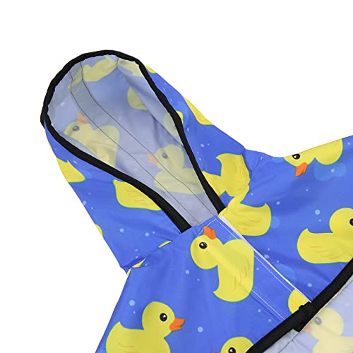Dog Raincoat with Hood & Leash Hole S (X-Large / A. Ducks)