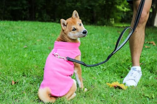 Dog Fleece Vest Sweater with Leash Ring (XL (17-25lbs) / Pink)