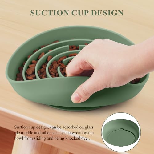 Slow Feeder Dog Bowls (Avocado Green / L)