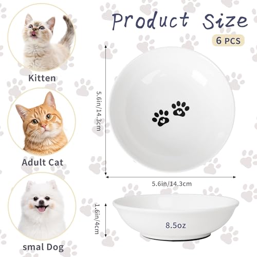 Non Slip Cat Food Bowls (white)