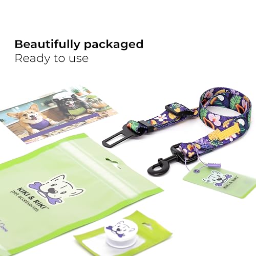 Dog Car Seat Belt (Violet (Tropical Vibes))
