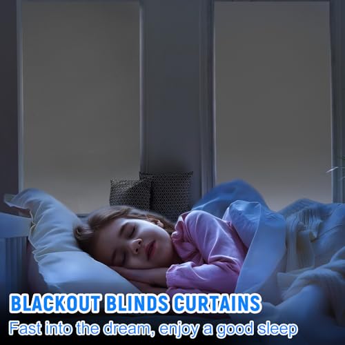 Blackout Roller Shades (White / 26"W x 68"H)