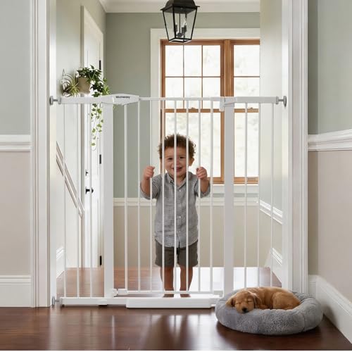 36" Extra Tall Baby Gate for Stairs (White / 29.7-48"W x 36"H)