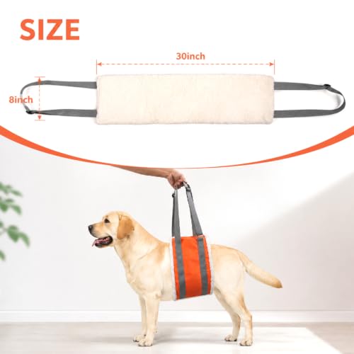20 150lb Dog Sling for Large Dogs Hind Leg Support (Orange)