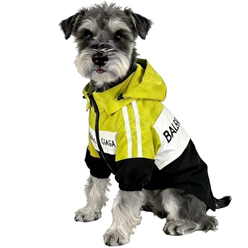 Dog Raincoat Waterproof Dog Rain Jacket with Detachable Hood (Green / Medium (8-10Ibs))