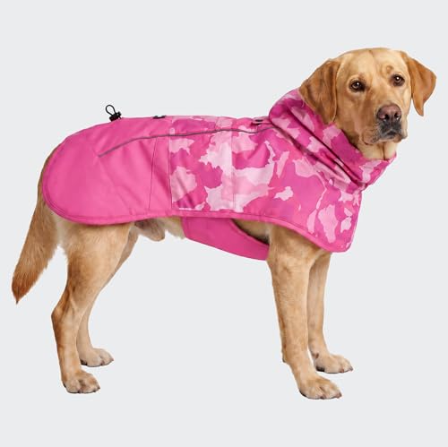 Dog Raincoat Waterproof Rain Jacket w (Camo Pink / 3XL)