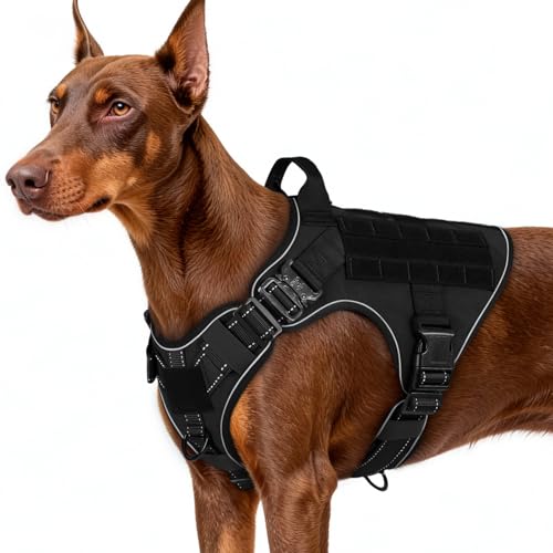 Tactical Dog Harness for Large (Black Reflex / Large)