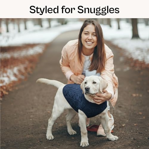 Dog Sweaters Pull Over (XS / Cable Knit Navy)