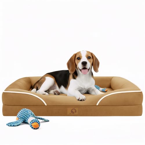 Dog Bed Medium Sized Dog (28.0"Lx23.0"Wx6.5"H / 02-Brown)