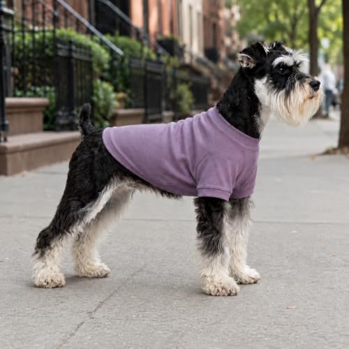 Ribbed Dog T Shirt Cotton Knitted Dog Sweaters for All Season Pet T (XL (for Medium Dog) / Taro purple)