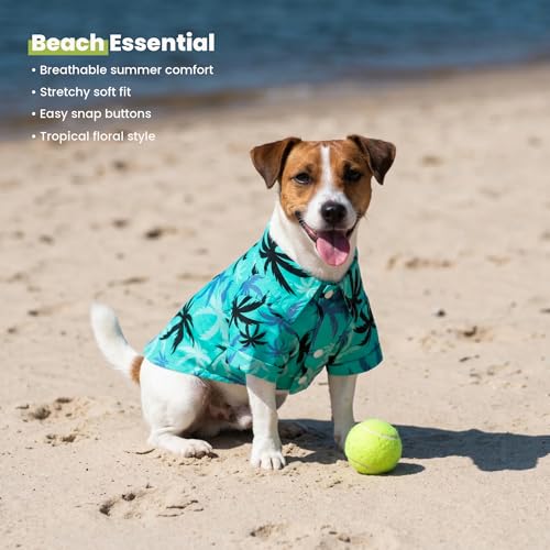 Hawaiian Coconut Palm Dog Shirt (Large / Coconut Palm)