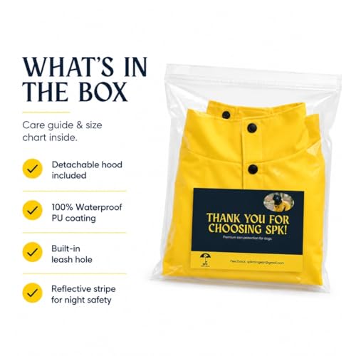 Dog Raincoat for Medium to Large Dogs (Large)