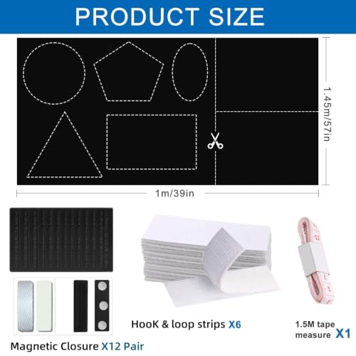 100% Blackout Shade for Bedroom 59"x47" (Black / 59"W x 47"H)