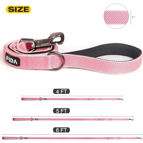Heavy Duty Dog Leash for Medium Large Dogs (6 Feet (Pack of 1) / Pink)