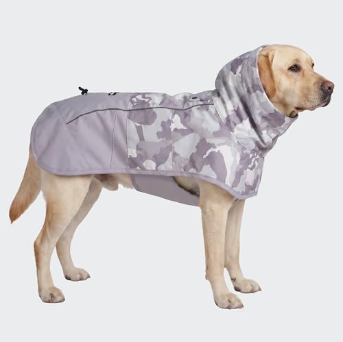 Dog Raincoat Waterproof Rain Jacket w (Camo Grey / 3XL)
