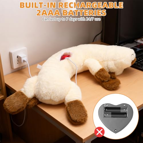 Heartbeat Puppy Toy for Dogs (cream-coloured)