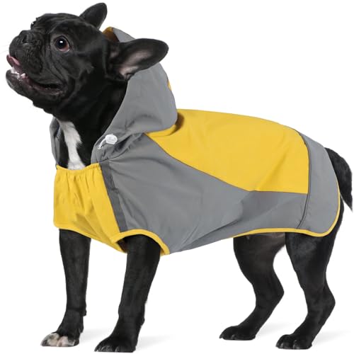 Dog Raincoat Waterproof Rain Jacket for Medium Dogs (Medium / Yellow)