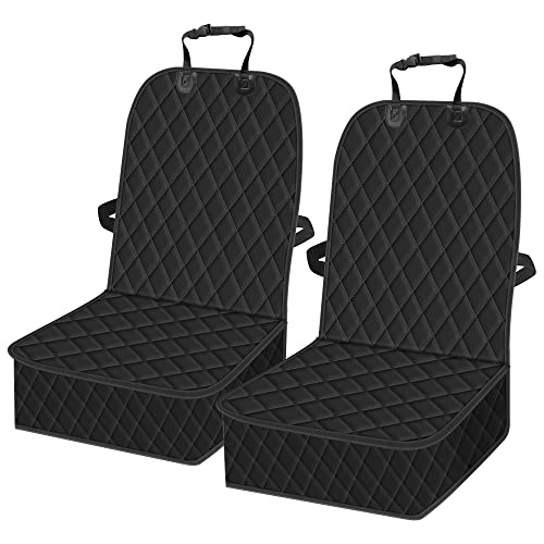 2 Packs Car Front Seat Cover for Dogs (2 Pack-Black / 2pack)