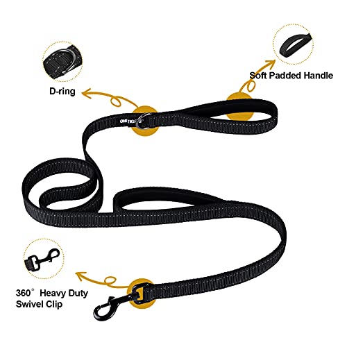 No Pull Dog Leash with Handle for Medium Large Dogs (Black / 4FT)