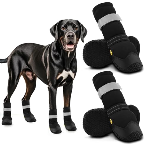 Dog Shoes for Dogs (Light Black / Width 2.16 in)