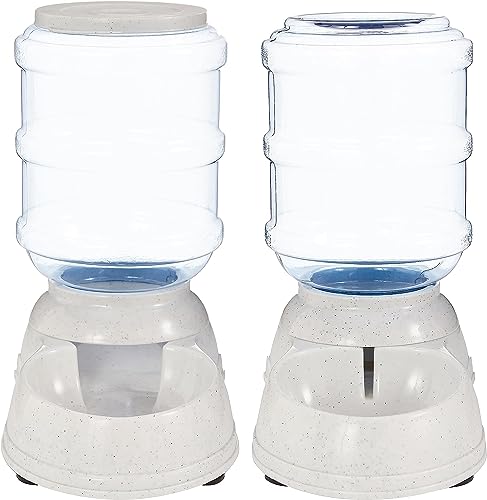 Automatic Pet Water Dispenser and Gravity Food Feeder Set for Cat and Dog (Waterer + Feeder / Small)