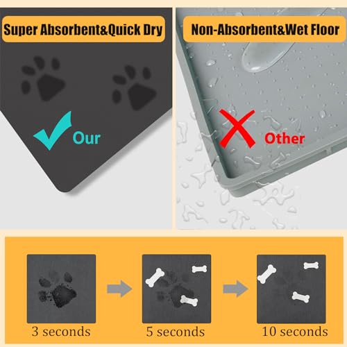 Dog Food Mat for Food and Water (Brown-JY / 12"×20")