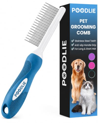 Poodle Grooming Comb (Blue / Detangling Pet Comb)