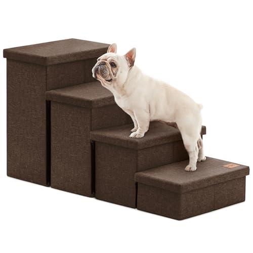 Dog Stairs for High Bed (Coffee / 37.4" X 17" X 21.3" H)