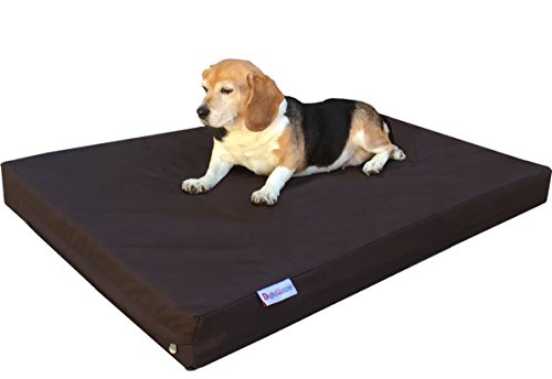 Medium Orthopedic Dog Bed with Memory Foam for Pet (Medium 35" Length X 20" Width / Ballistic in Brown)