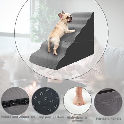 Dog Stairs for High Beds 30 (Grey 30" H)