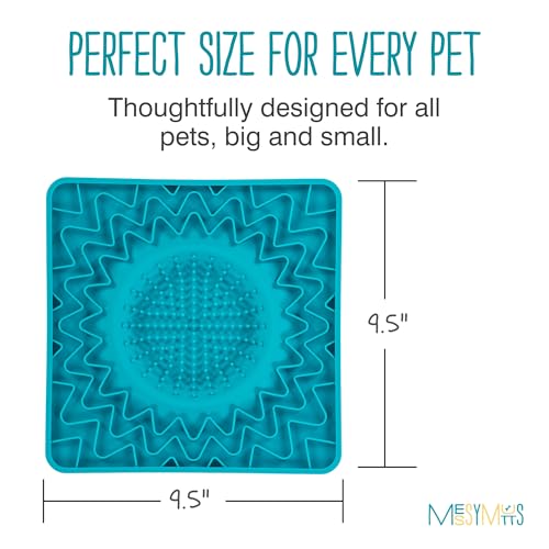Framed Lick Bowl Mat (Blue / 9.5" x 9.5" - Framed)