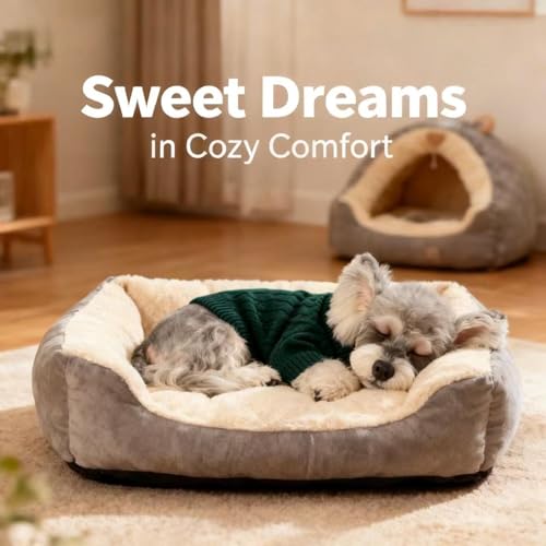 2Pack Small Medium Dog Sweater (Brown+Light Green / Medium)