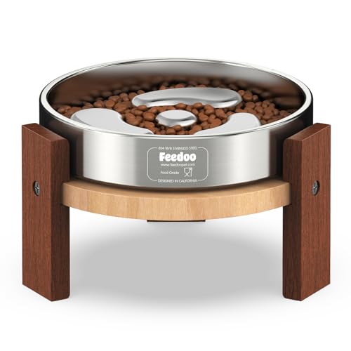 Elevated Dog Bowl Stand (4" Height 1Cup Slow Feeder)