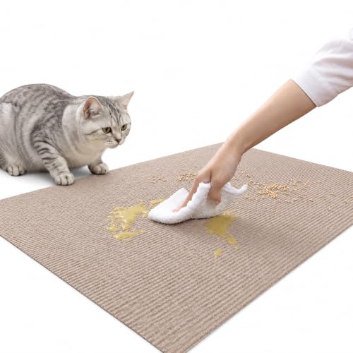 Cat Litter Box Mat for Pet (Camel / 35 x 24 Inch)