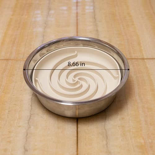 Slow Feeder Dog Bowls (Medium / White and Purple)