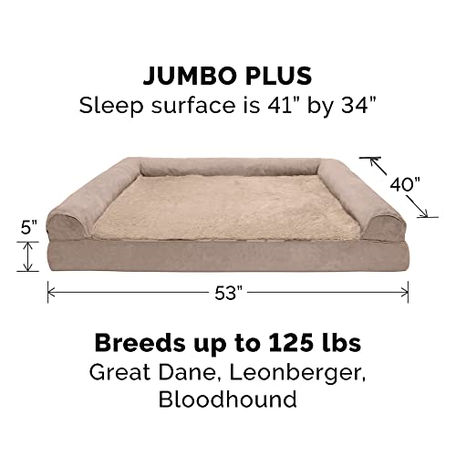 Orthopedic Dog Bed for Large Dogs w (Jumbo Plus / Almondine)