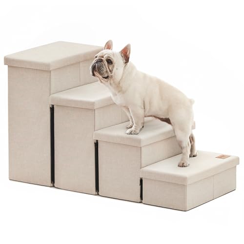 Dog Stairs for High Bed (Beige / 37.4" X 17" X 21.3" H)