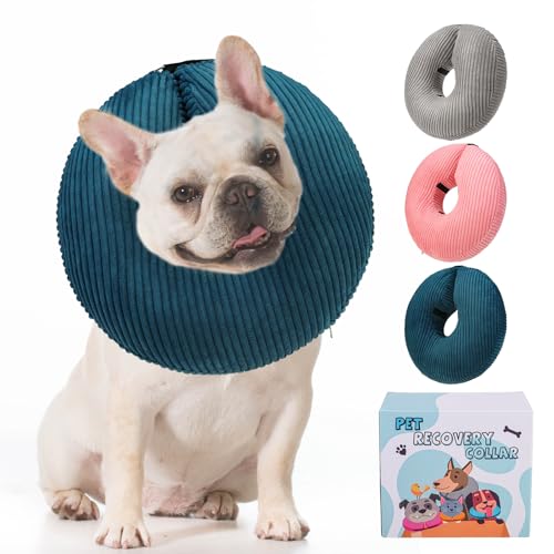 Inflatable Dog Cone Collar (Navy Blue / S(Neck: 11"-13" | Diameter: 15"))