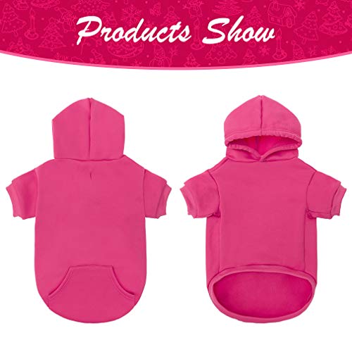 Dog Hoodie for Large Medium Small Dogs (Deep Pink / Small)