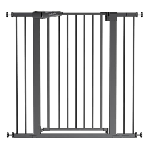 36 in Extra Tall Baby Gate for Stairs No Drilling (Black / 36"Tall 26"-40" Wide)