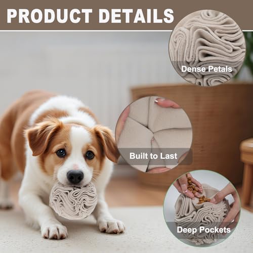 Light Brown Snuffle Ball for Dogs (Light Brown / Medium)