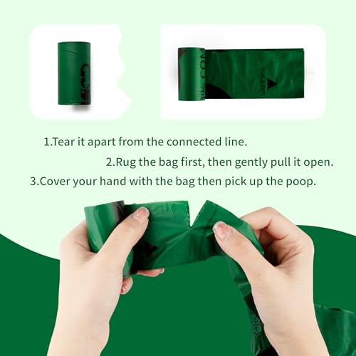 Certified Home Compostable Dog Poop Bags (Dark Green / 270 Count (Pack of 1))