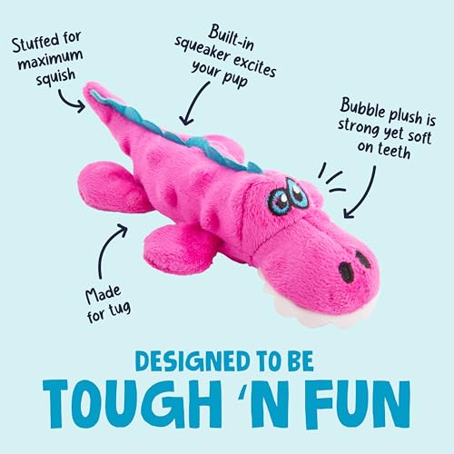 Just For Me Gators Squeaky Plush Dog Toy