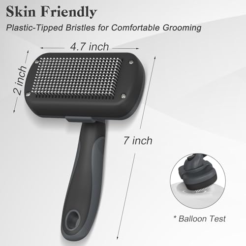 Self Cleaning Slicker Brush (Gray)