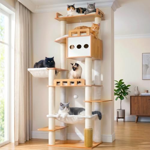 Modern Cat Tree (76 inches / Walnut)