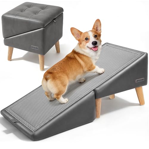 Dog Stairs for Small Dogs 16" H (Grey / 16" H)