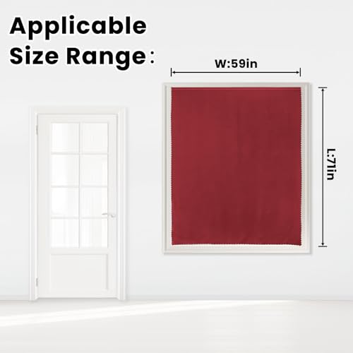 Self Adhesive Curtains (59"W x 71"L (Pack of 1) / Burgundy)