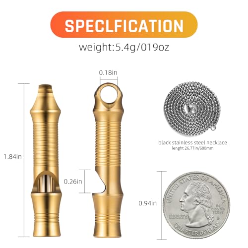 Titanium Emergency Whistle (Gold-1pc)